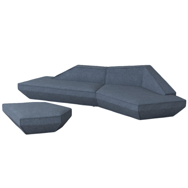 MOU-MOU Four Seater Corner Sofa w/ Ottoman| Fabric