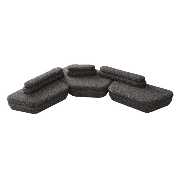 YAU-YAU Four Seater Modular Sofa | Fabric | W: 3335 mm